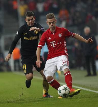 Champions League match between FC Bayern Munich and Atletico Madrid. In this picture, Lucas Hernandez. xPabloxGarciax 