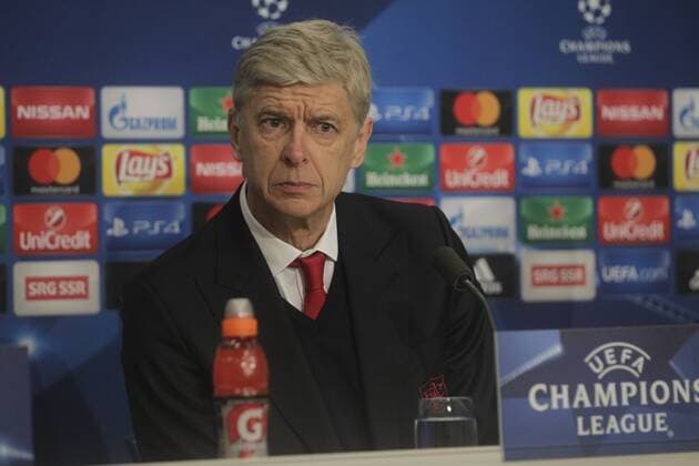 06.12.2016. Basel, Switzerland. Coach Arsene Wenger(Arsenal) at the after-game Press Conf& xe9;rence at the Champions League Group A FC Basle versus Arsenal at St. Jakob Park in Basel, Switzerland xlaurent.lairysx  ActionPlus11817739