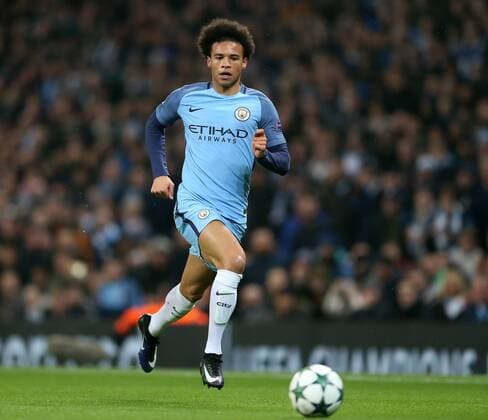 Leroy Sane of Manchester City during the Champions League Group C match at the Etihad Stadium, Manchester. Picture date: December 6th, 2016. Pic Simon Bellis Sportimage EDITORIAL USE ONLY. No use with unauthorised audio, video, data, fixture lists, club league logos or live services. Online in-match use limited to 120 images, no video emulation. No use in betting, games or single club league player publications.