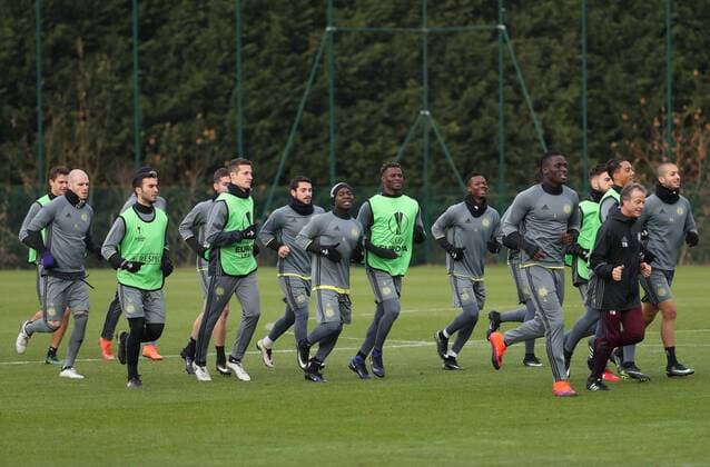 Anderlecht s players pictured during a training session of Belgian soccer team RSC Anderlecht in Brussels, Wednesday 07 December 2016. Tomorrow Anderlecht is playing the sixth and last game in the group stage (group C) of the UEFA Europa League competition against French club AS Saint-Etienne. Anderlecht is leader of the group and already qualified for the next stage. VIRGINIExLEFOUR  x04992022x