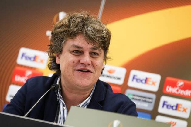 SOCCER - UEFA EL, Rapid vs Bilbao, preview VIENNA,AUSTRIA,07.DEC.16 - SOCCER - UEFA Europa League, group stage, SK Rapid Wien vs Athletic Club Bilbao, preview, press conference PK Pressekonferenz of Rapid. Image shows press officer Peter Klinglmueller (Rapid). GEPAxpictures xPhilippxBrem