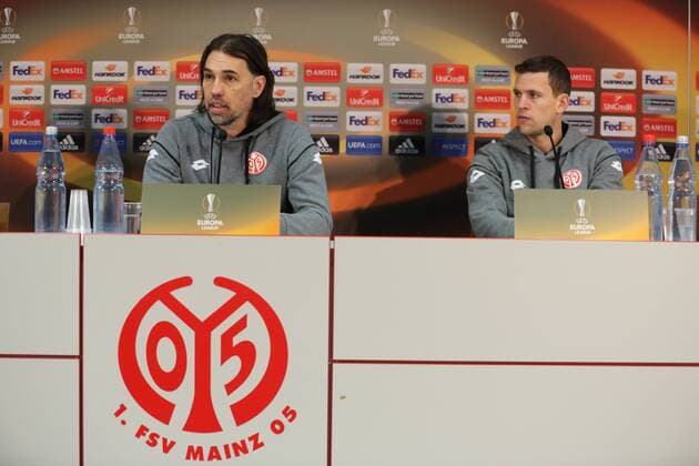 MARTIN SCHMIDT, FABIAN FREI PRESSEKONFERENZ MAINZ 05 MAINZ 