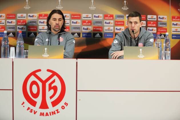 Bilder des Tages - SPORT MARTIN SCHMIDT, FABIAN FREI PRESSEKONFERENZ MAINZ 05 MAINZ 