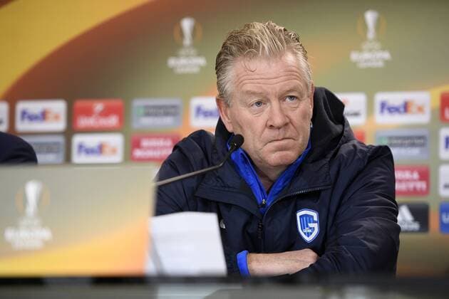 Genk s head coach Peter Maes pictured during a press conference PK Pressekonferenz of Belgian first league soccer team KRC Genk in Parma, Italy, Wednesday 07 December 2016. Tomorrow KRC Genk is playing the sixth and last game of the group stage of the Europa League competition against Italian Club Sassuolo, in Group F. YORICKxJANSENS  x04992702x