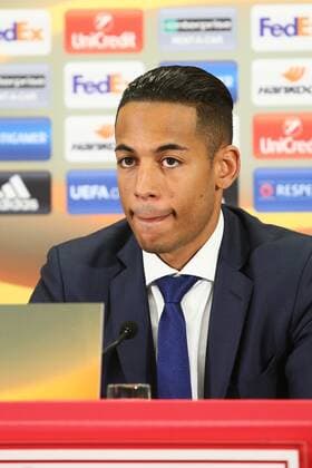 SOCCER - UEFA EL, RBS vs Schalke, preview SALZBURG,AUSTRIA,07.DEC.16 - SOCCER - UEFA Europa League, group stage, Red Bull Salzburg vs FC Schalke 04, preview, press conference PK Pressekonferenz of Schalke. Image shows Dennis Aogo (Schalke). GEPAxpictures xFelixxRoittner