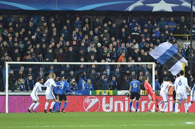 Kobenhavn s Erik Johansson scores a goal during the sixth and last game of the group stage of the Europa League competition between Belgian soccer team Club Brugge and Dannish club FC Kopenhagen, in the group G, Wednesday 07 December 2016, in Brugge. LUCxCLAESSEN  x04993126x