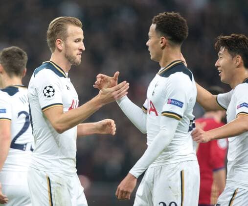 Fußball, CL, Tottenham Hotspur - ZSKA Moskau December 7, 2016 - London, England, United Kingdom - Tottenham Hotspur s Dele Alli celebrates his goal during UEFA Champions League - Group E match between Tottenham Hotspur and CSKA Moscow at Wembley stadium 07 Dec 2016 Tottenham Hotspur FC v PFC CSKA Moskva - UEFA Champions League  - ZUMAn230 20161207_zaa_n230_076