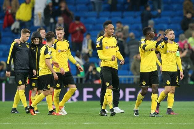 Pierre-Emerick Aubameyang (Borussia Dortmund 17) nach dem 2:2, Real Madrid - Borussia Dortmund, UEFA Champions League, Fussball, 07.12.2016, Madrid Copyright: xLangerx xEibner-Pressefotox EP_HLR