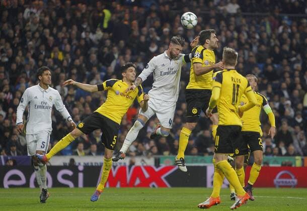 Soccer match between Real Madrid and Borussia Dortmund of the 2016 2017 Champions League, held at the Santiago Bernabeu stadium, in Madrid, December 7, 2016. . Sergio Ramos  xJosexLuisxCuestax xx