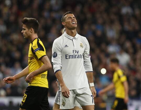 Champions League match played between Real Madrid and Borussia Dortmund. In this picture, Cristiano Ronaldo. xChemaxReyx 