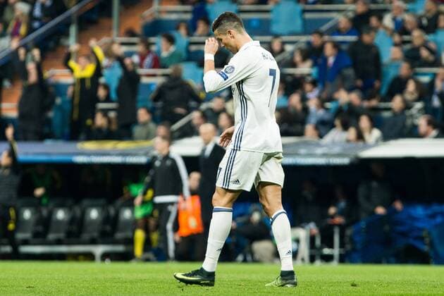 Real Madrid s Cristiano Ronaldo during Champions League match between Real Madrid and Borussia Dortmund at Santiago Bernabeu Stadium in Madrid , Spain. December 07, 2016.  (20161207086)