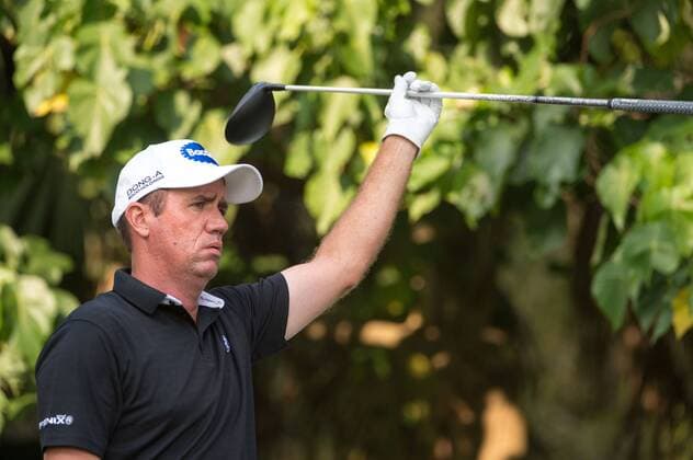 December 8, 2016 - Hong Kong, Hong Kong SAR, China - Australia s Scott Hend watches his ball head for the trees from the 13th tee.Day 1 of the Hong Kong Open Golf at the Hong Kong Golf Club Fanling..Â© . Day 1 of the Hong Kong Open Golf - ZUMAr144 20161208_zap_r144_001