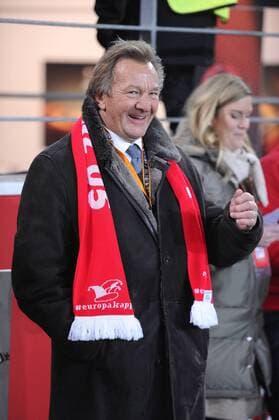 08.12.2016, xmhx, Fussball Europa League, FSV Mainz 05 - FK Qaebaelae, emspor, v.l. Harald Strutz (Präsident FSV Mainz 05) Mainz