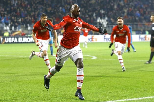 Ridgeciano Haps of AZ Alkmaar (m) scoredduring the UEFA Europa League group D match between AZ Alkmaar and FC Zenit on December 08, 2016 at the AFAS stadium in Alkmaar, The Netherlands. AZ v FC Zenit UEFA Europa League 2016 2017 xVIxxIVx 6726528