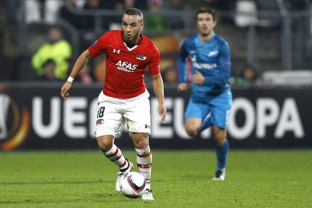 Iliass Bel Hassani of AZ Alkmaarduring the UEFA Europa League group D match between AZ Alkmaar and FC Zenit on December 08, 2016 at the AFAS stadium in Alkmaar, The Netherlands. AZ v FC Zenit UEFA Europa League 2016 2017 xVIxxIVx 6726535