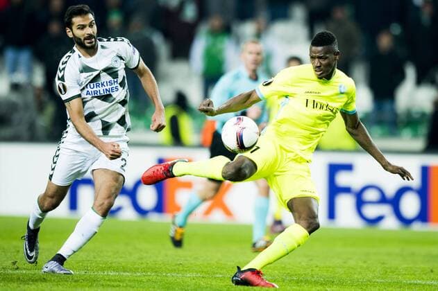 Gent s Kalifa Coulibaly scores a goal during the sixth and last game of the group stage of the Europa League competition in the group H, between Belgian first league soccer team KAA Gent and Turkish soccer club Konyaspor in Konya, Turkey, Thursday 08 December 2016. JASPERxJACOBS  x04994008x