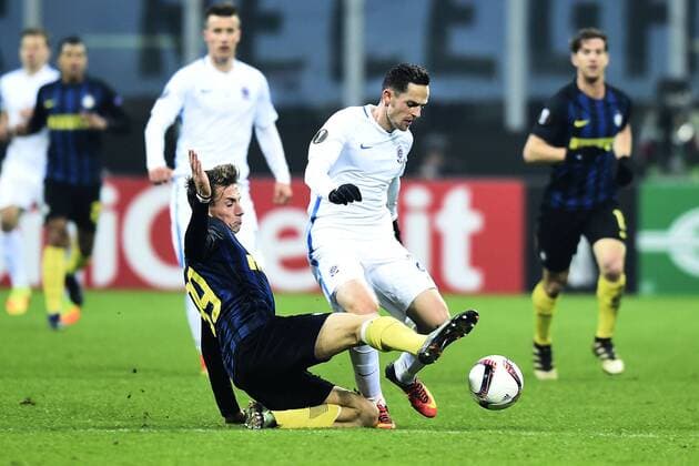 Europa League Inter Mailand - Sparta Prag Mario Holek-Andrea Pinamonti 