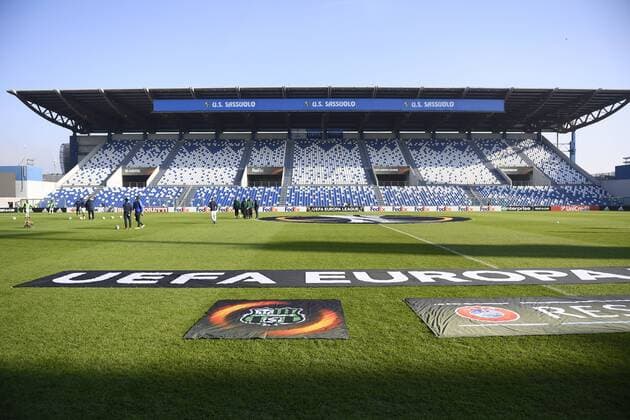 Illustration picture shows the Mapei stadium before a soccer game between Italian Club U.S. Sassuolo Calcio and Belgian team KRC Genk in Parma, Italy, Friday 09 December 2016, the sixth and last game of the group stage of the Europa League competition, in Group F. The match was scheduled for yesterday, but it was postponed due to heavy fog. YORICKxJANSENS  x04994413x