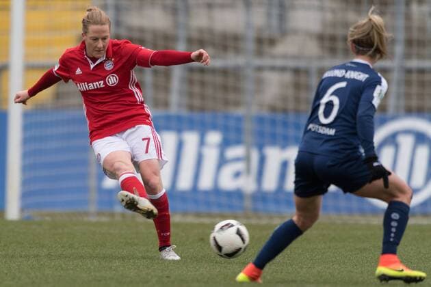 Im Bild Melanie BEHRINGER (FC Bayern München, 7), Fußball, Allianz Frauen Bundesliga, FC Bayern München - Turbine Potsdam, xmfx