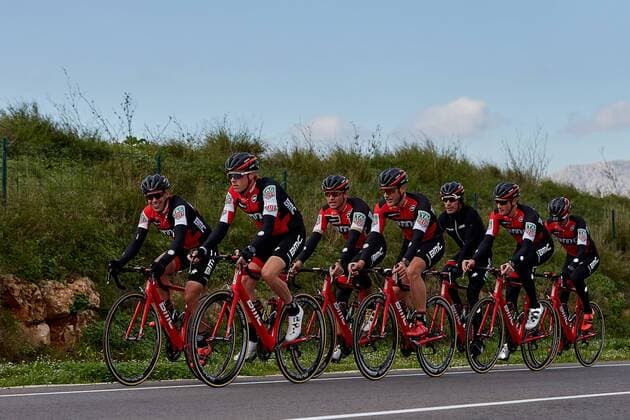 BMC cyclists in action at the BMC Racing Team Media Day in Denia, Spain, on Monday 12 December 2016. MANUELxQUEIMADELOS  x04996253x