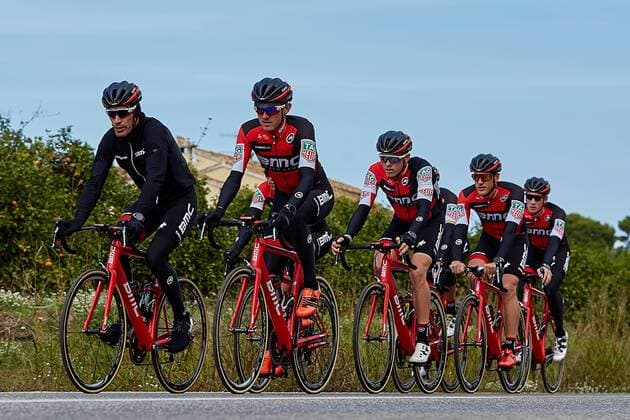 BMC cyclists in action at the BMC Racing Team Media Day in Denia, Spain, on Monday 12 December 2016. MANUELxQUEIMADELOS  x04996249x
