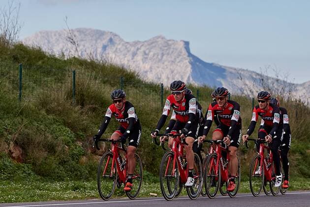 BMC cyclists in action at the BMC Racing Team Media Day in Denia, Spain, on Monday 12 December 2016. MANUELxQUEIMADELOS  x04996252x