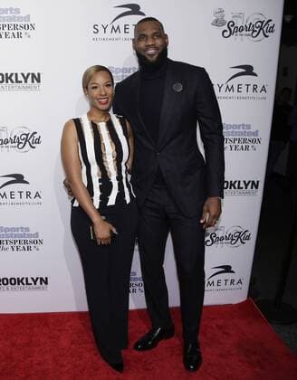 LeBron James and Savannah Brinson arrive on the red carpet at the Sports Illustrated Sportsperson of the Year Ceremony 2016 at Barclays Center on December 12, 2016 in New York City. LeBron James was honored as the 2016 Sports Illustrated Sportsperson of the Year alongside special guest Michael Phelps and 2016 Sports Illustrated Muhammad Ali Legacy Award Winners Kareem Abdul-Jabbar, Jim Brown and Bill Russell.  NYP20161212140 JOHNxANGELILLO