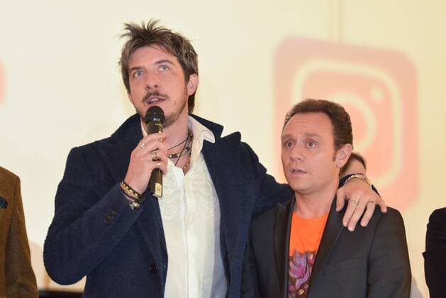 SSC Napoli at the premiere of Natale a Londra Paolo Ruffini and Gli Arteteca during the preview of the film Natale a Londra at Space Cinema in Naples.  PaolaxVisone PacificxPress