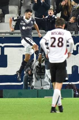 Torjubel Gaetan Laborde (gir) FOOTBALL : Bordeaux vs Nice - Coupe de la Ligue - Bordeaux - 14 12 2016 ThierryBreton 