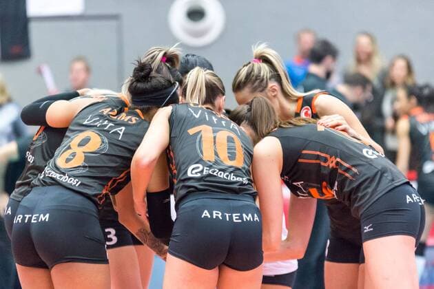 Teamkreis, Mannschaftskreis, Ansprache, Motivation, Volleyball, Women s Champions League, Dresdner SC - Eczacibasi VitrA Istanbul, xprx