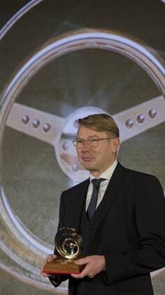Former Finnish Formula 1 pilot Mika Hakkinen awarded the Golden Steering Wheel award in Prague, Czech Republic, on Thursday, December 15, 2016. (CTKxPhoto MichalxKamaryt) CTKPhotoP201612151136401  kmt 9