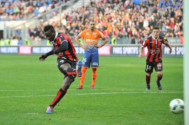 09 Mario BALOTELLI (nice) - PENALTY - BUT FOOTBALL : Nice vs Dijon - Ligue 1 - 18 12 2016 FEP Panoramic 