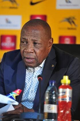 2018 Russia FIFA World Cup WM Weltmeisterschaft Fussball Qualifier: Bafana Team Announcement JOHANNESBURG, SOUTH AFRICA - SEPTEMBER 23: Bafana bafana coach Shakes Mashaba during the announcement of the Bafana Bafana squad at SAFA house on September 23, 2016 in Johannesburg, South Africa. ( Gallo1302019