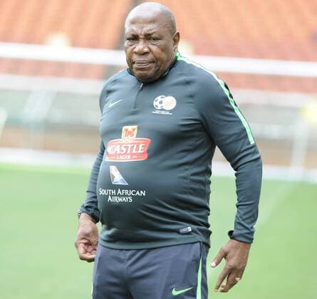 FIFA 2018 World Cup Qualifier: Bafana Bafana training session POLOKWANE, SOUTH AFRICA - NOVEMBER 10: Head coach Shakes Mashaba during the South African national mens soccer team training session at New Peter Mokaba Stadium on November 10, 2016 in Polokwane, South Africa. ( Gallo1313712