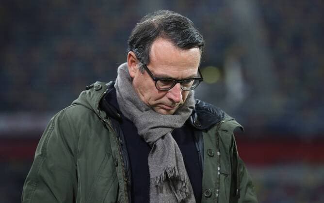 25.11.2016, Duesseldorf Fussball, Fußball, 2. Bundesliga, Saison 2016 - 2017, Esprit Arena, 14. Spieltag, Fortuna Duesseldorf - Hannover 96 2:2 Frust, Enttaeuschung - Geschaeftsfuehrer Martin Bader (Hannover96)