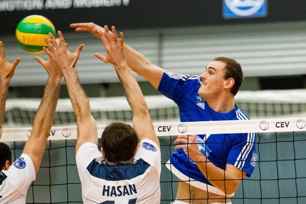 Angriff Andreas Takvam (4 VfB); CEV Volleyball Champions League 4th Round: VfB Friedrichshafen vs Arkas Izmir, ZF Arena, Friedrichshafen Germany, 20161222; Friedrichshafen Copyright: xWuechner Eibner-Pressefotox EP_NWR