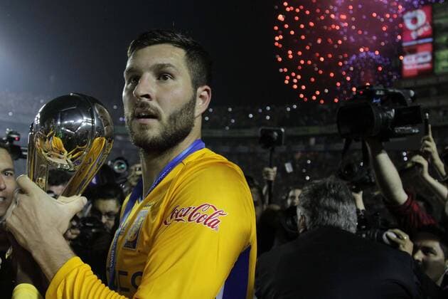 Fußball, Mexiko, Tigres de Monterrey gewinnen Torneo Apertura December 25, 2016 - Mexico - EUM20161225DEP36.JPG.MONTERREY, N.L.- Soccer Futbol-Final Apertura 2016.- Tigres se corono campeon del Apertura 2016 al derrotar en penales al America despues de un empate 1-1, partido celebrado en el estadio Universitario, el domingo 25 de diciembre de 2016. El jugador Andre-Pierre Gignac. Foto: Agencia EL UNIVERSAL Carlos Mejia RCC. Latin News - December 25, 2016  - ZUMAu78_ 20161225_zaf_u78_080