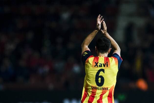 December 28, 2016 - Girona, Spain - The Catalonia player Xavi Hernandez of Al-Saad during the friendly football match between the selections of Catalonia vs Tunisia atÃ‚ the stadium Municipal de Montilivi in Girona on December 28th of 2016, Spain. Catalonia vs Tunisia - Friendly match  - ZUMAn230 20161228_zaa_n230_178