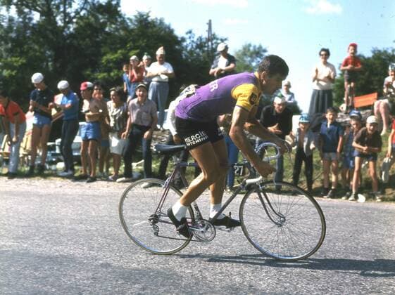Tour de France 1965 in der Provence : Raymond Poulidor (Frankreich) in Aktion HM