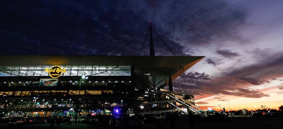 December 30, 2016: Sunset at the Capital One Orange Bowl at Hard Rock Stadium in Miami Gardens, FL. ( Cal Media) Capital One Orange Bowl 2016: Florida State vs Michigan DEC 30 - ZUMAc04_ 20161230_zaf_c04_104