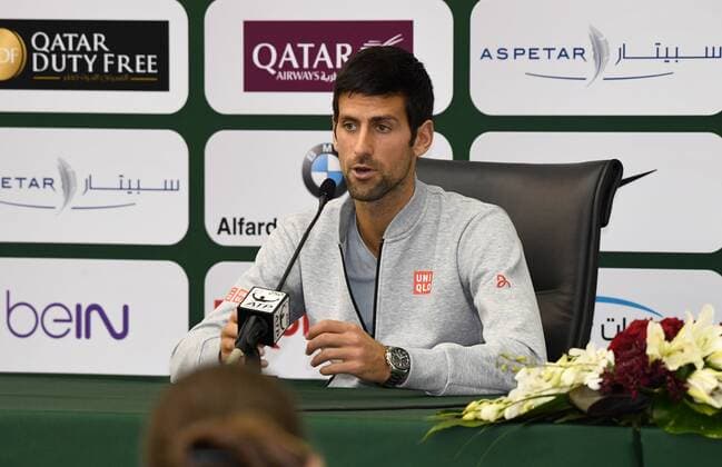 Tennis, Djokovic und Murray bei Promotion zur Qatar Open Novak Djokovic ,Serbien