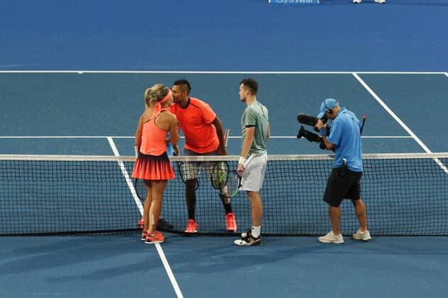 03.01.2017. Perth Arena, Perth, Australia. Mastercard Hopman Cup International Tennis tournament. The Czech Republic beat Australia 3-4, 4-3, 4-2 in the mixed doubles. xDavidxWoodleyx  ActionPlus11825696