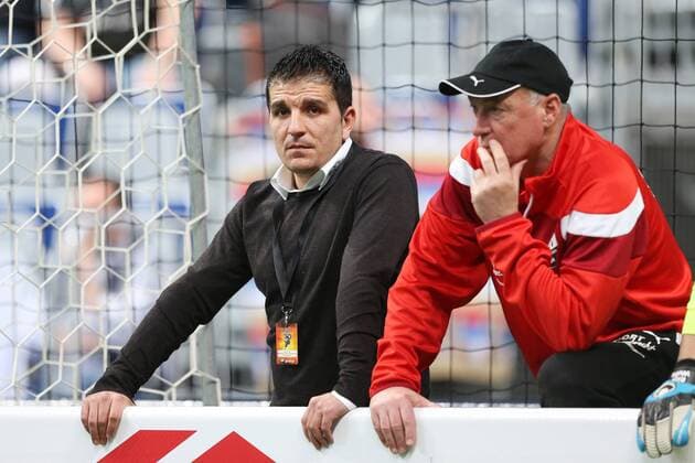 05.01.2017, xtvx, Hallenfussball Harder13 Cup 2017, emspor emonline deloka, v.l. Trainer Kenan Kocak (SV Sandhausen) Mannheim oz