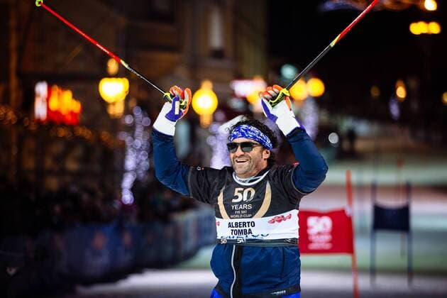 January 4, 2017 - Zagreb, Croatia - Alberto Tomba during ski race winners of the FIS World Cup on the slopes of the Zagreb cathedral to the square Ban Jelacic Square, in Zagreb, Croatia, on January 4, 2017. FIS World Cup 2017  - ZUMAn230 20170104_zaa_n230_179