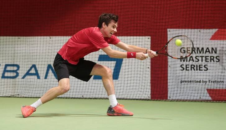 10.01.2017, Deutschland, Schwieberdingen, Südwestbank Tennis Grand Prix 2017: Dominik Boehler (GER)