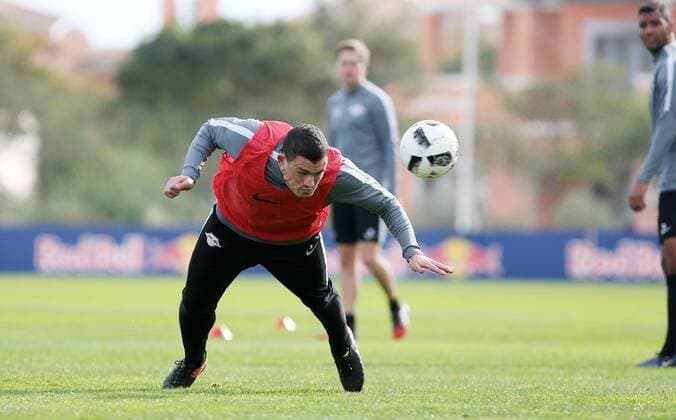 RB Leipzig - Training Fussball 1.BL Lagos, Portugal, 10.01.2017, Cascade Resort Hotels, Fussball, 1. BL, GER , RB LEIPZIG - Trainingslager an der Algarve vom 4. - 12. Januar. , Im Bild: Kyriakos Papadopoulos. ,