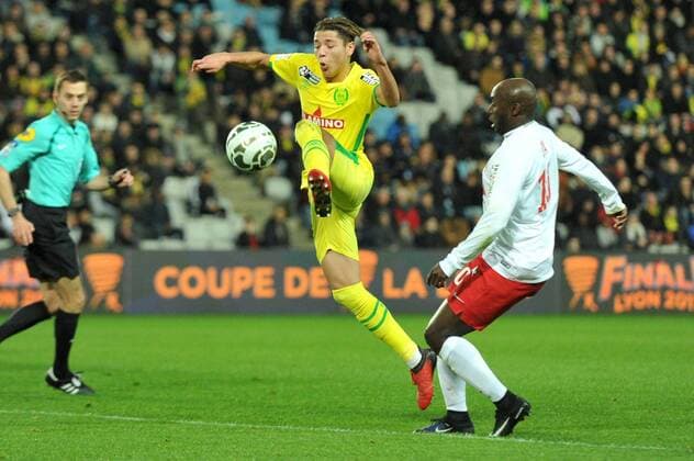 10 Issiar DIA (nancy) - 14 Amine HARIT (nantes) FOOTBALL : FC Nantes vs AS Nancy Lorraine - Coupe de la Ligue - 10 01 2017 FEPx 