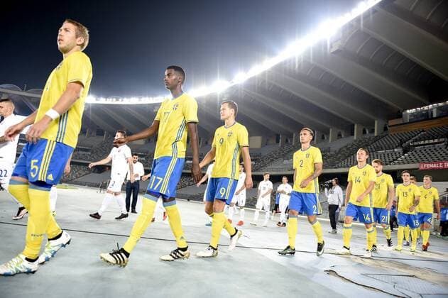 (SWE) Alexander Isak - Testspiel - Schweden - Slowakei - Nationalteam - 12 januar 2017, Abu Dhabi.  Copyright: NIKLASxLARSSON BB170112NL013