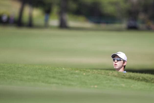 January 12, 2017 - Honolulu, Hawaii: Seung-Yul Noh watches his ball roll from the bunker during the first round of the Sony Open at Waialae Country Club in Honolulu, Hawaii. PGA Golf Herren Golf 2017: Sony Open JAN12 - ZUMAc04_ 20170112_zaf_c04_101