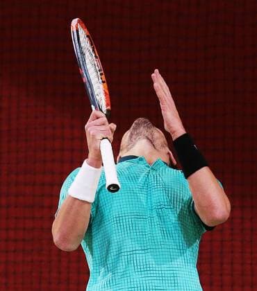 13.01.2017, Deutschland, Schwieberdingen, Südwestbank Tennis Grand Prix 2017: Evgeny KARLOVSKIY (RUS) enttäuscht